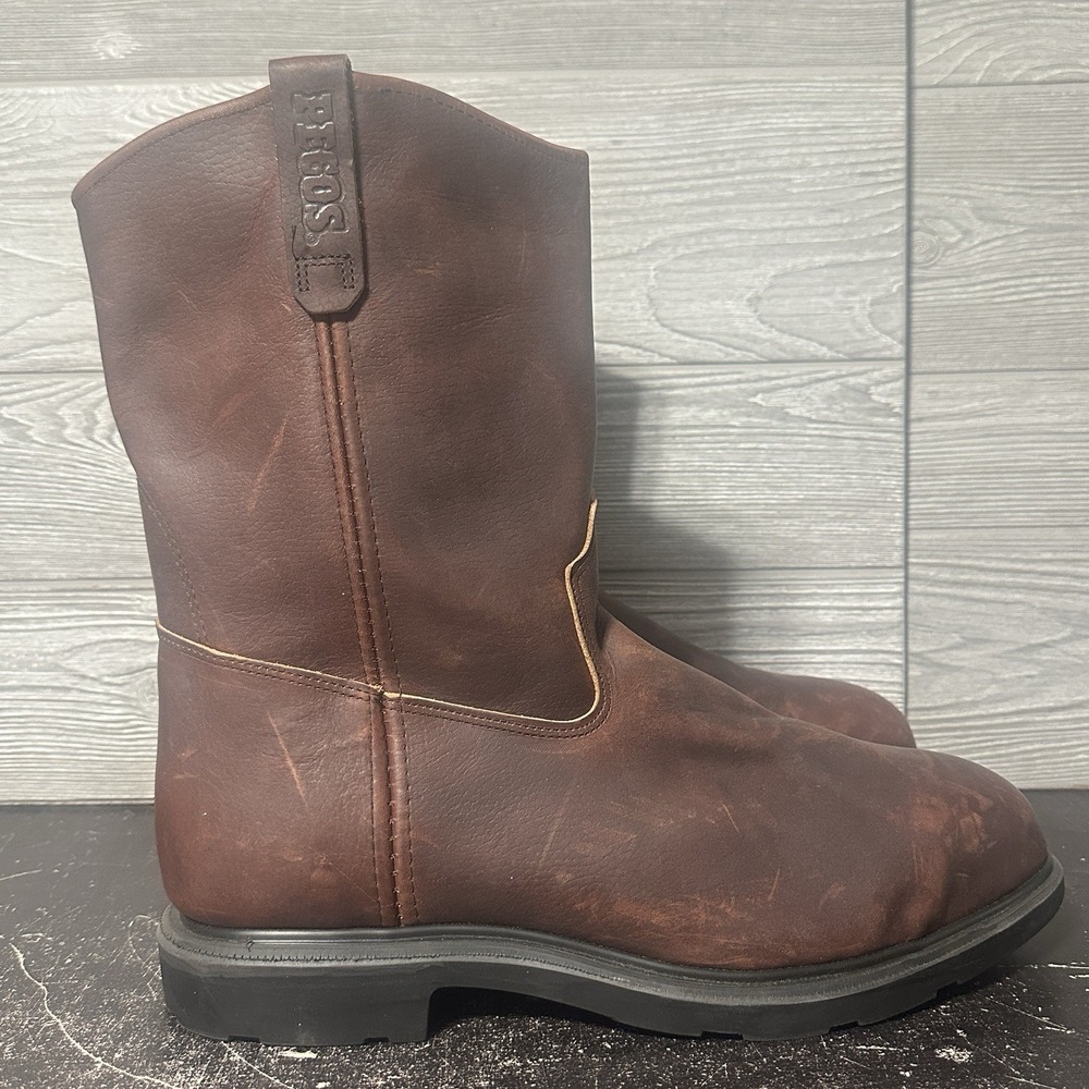 Red Wing Pecos 4470 Steel Toe Pull On Work Boots‎ Mens 15 Brown Leather New Read